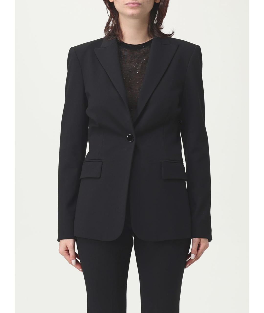 PINKO Черный вискозный жакет/пиджак, фото 2