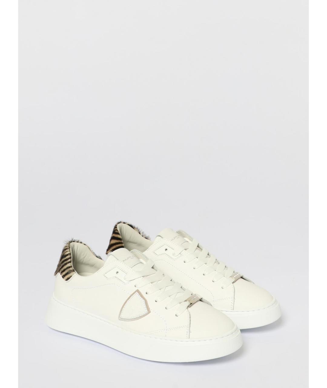 PHILIPPE MODEL Белые кожаные кроссовки, фото 2