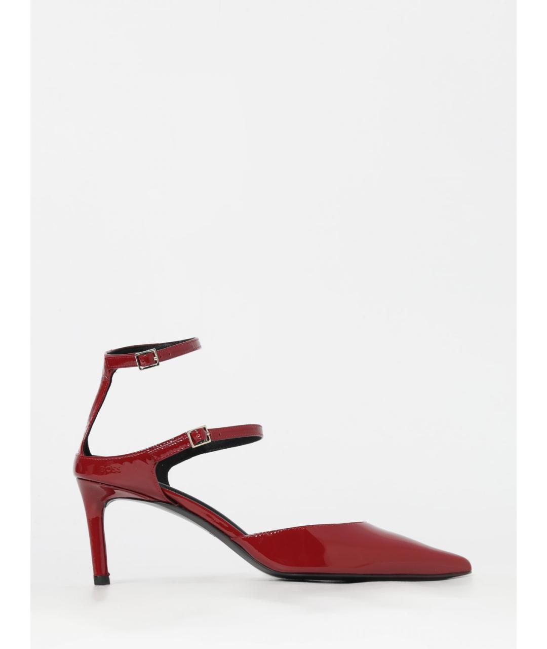 HUGO BOSS Бордовые туфли из лакированной кожи, фото 4