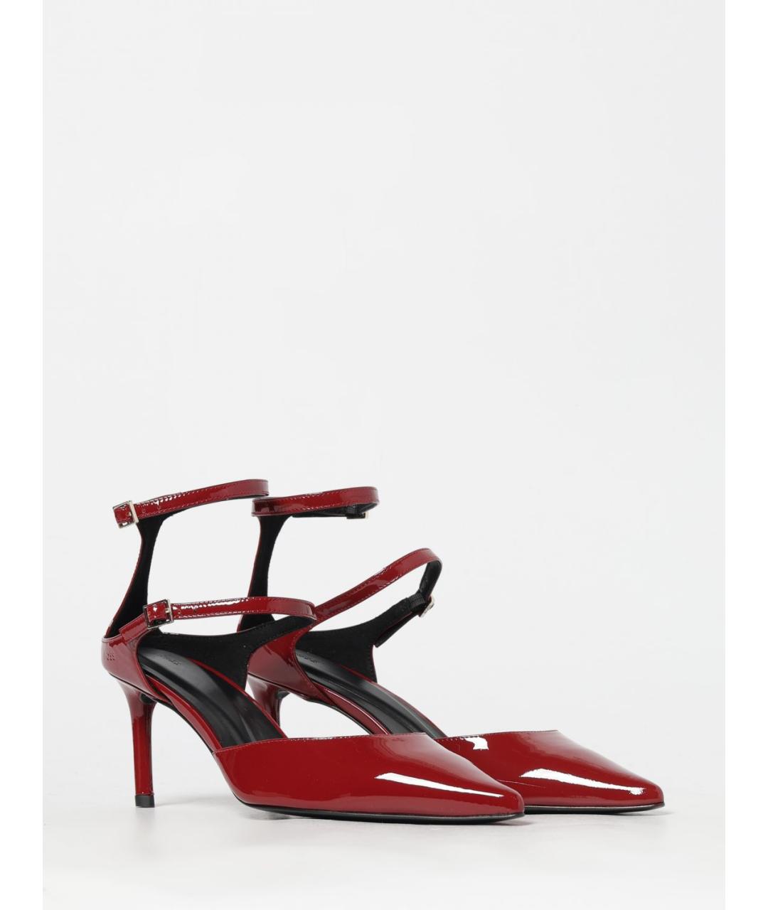 HUGO BOSS Бордовые туфли из лакированной кожи, фото 2