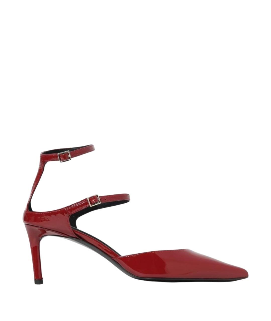 HUGO BOSS Бордовые туфли из лакированной кожи, фото 1