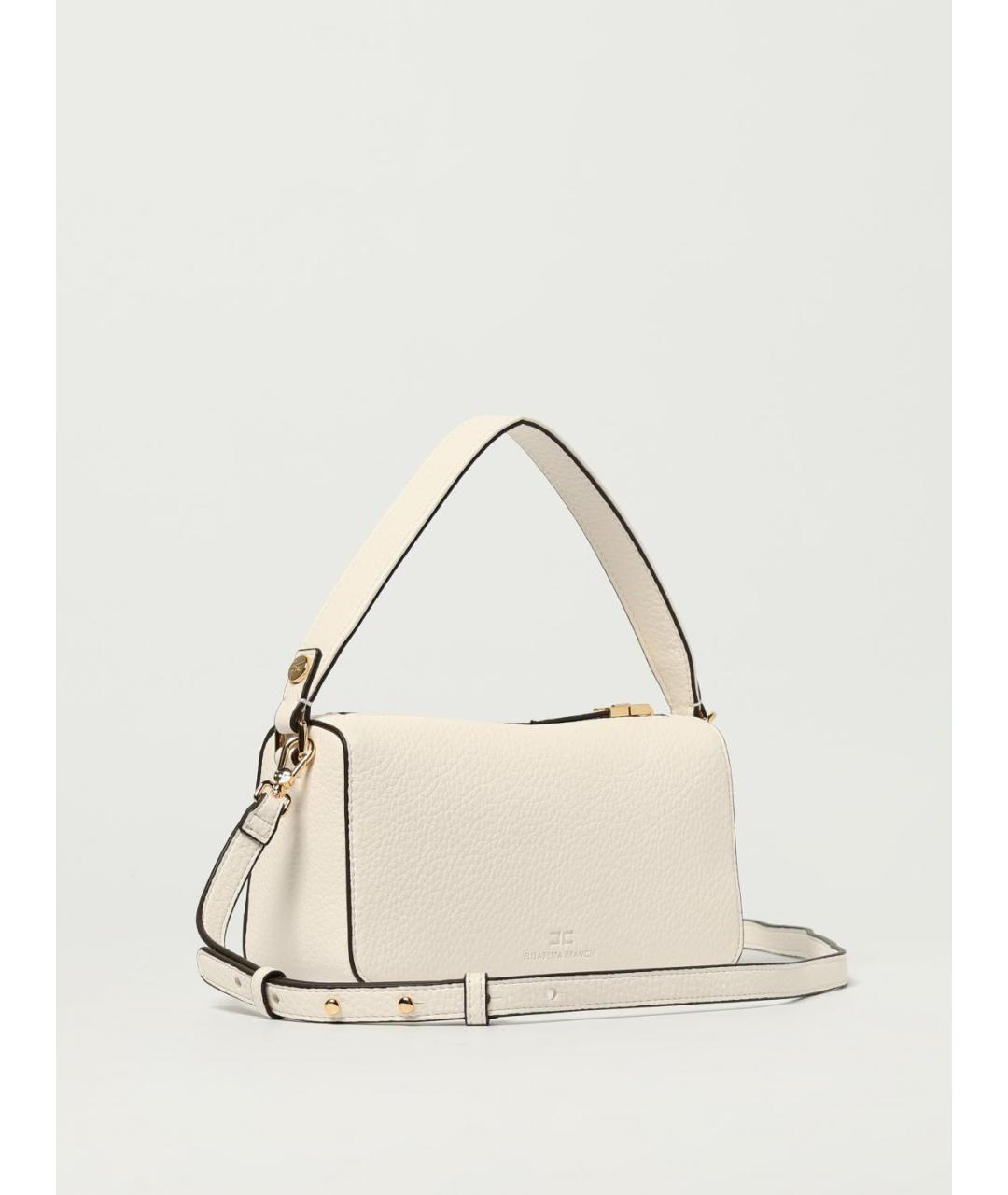 ELISABETTA FRANCHI Бежевая сумка через плечо из искусственной кожи, фото 2