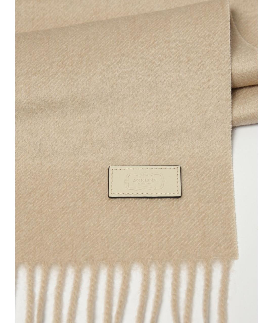 AGNONA Бежевый шарф, фото 3
