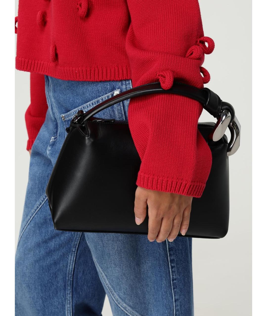 J.W.ANDERSON Черная кожаная сумка через плечо, фото 2