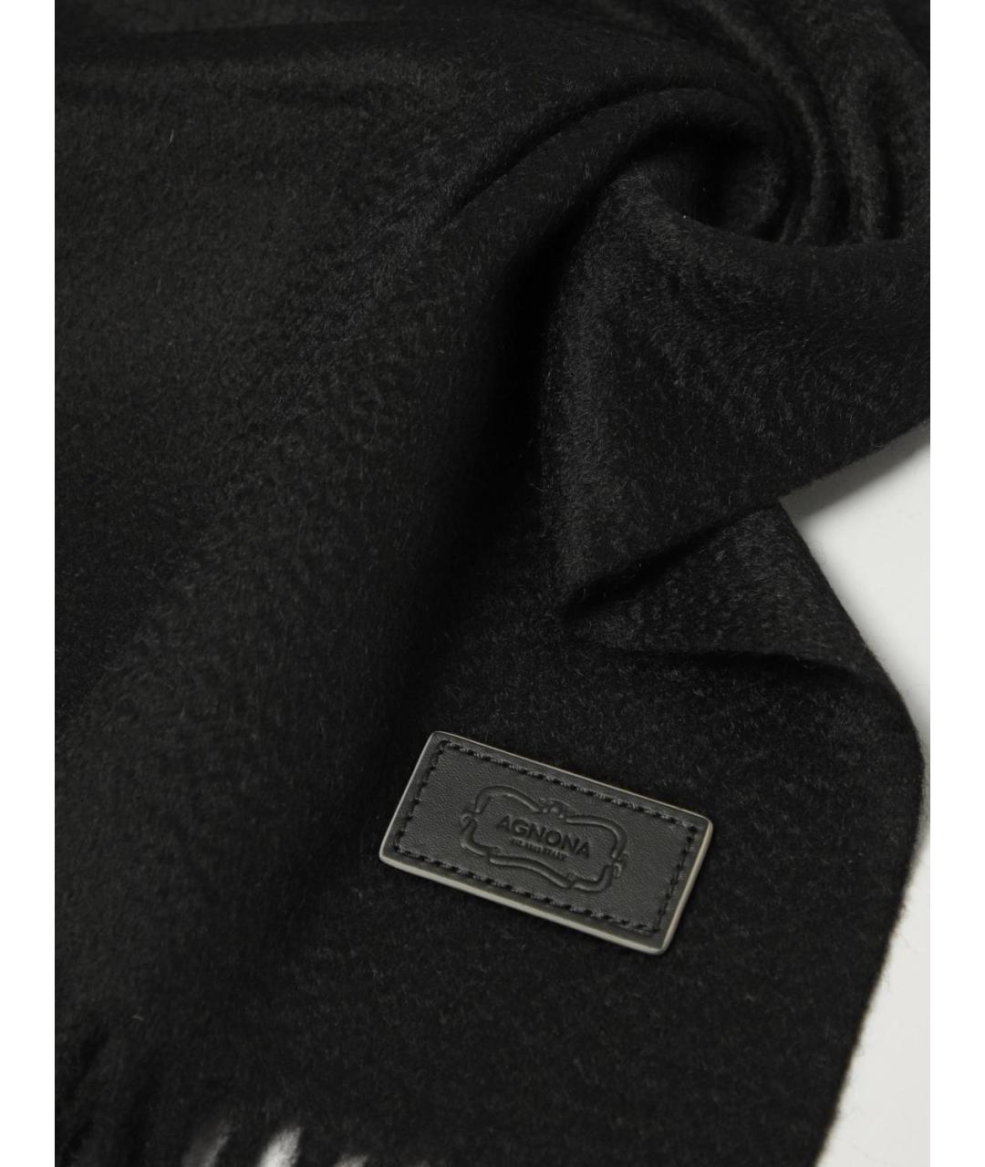 AGNONA Черный шарф, фото 3