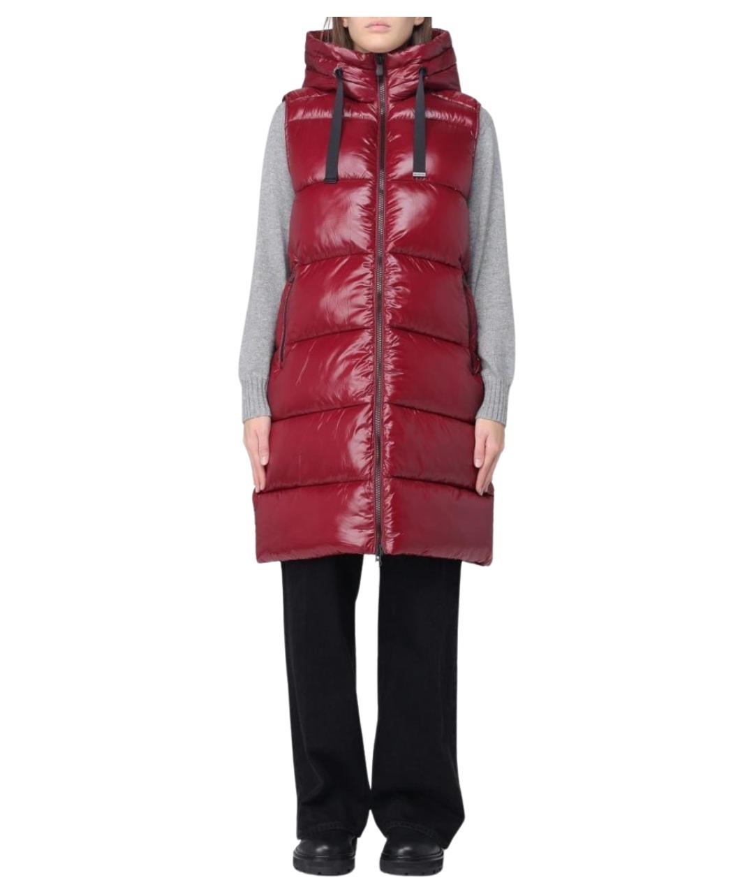 SAVE THE DUCK Бордовый полиамидовый жилет, фото 1