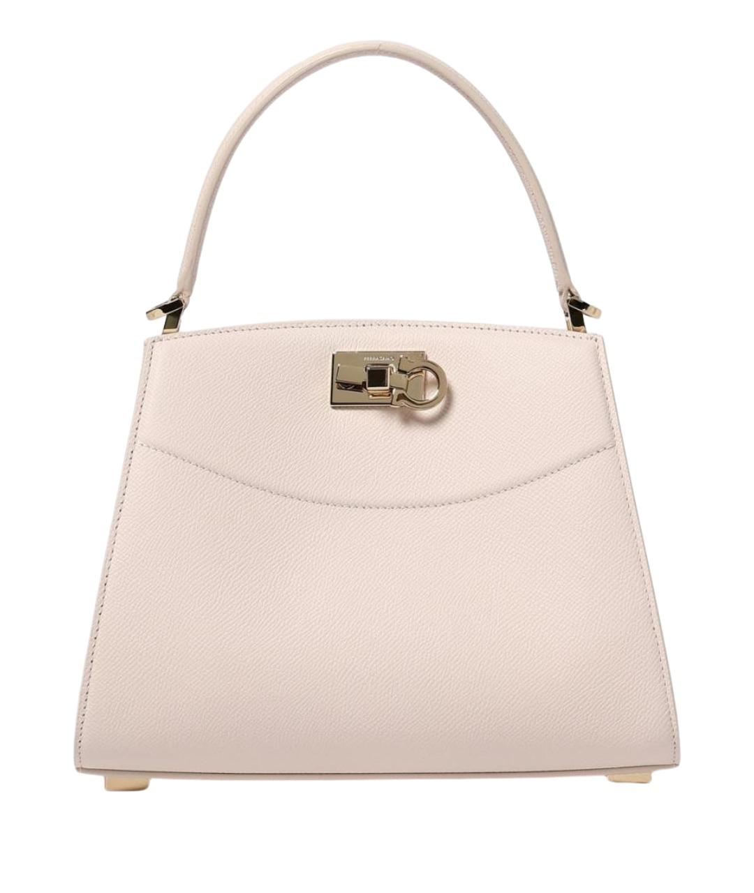 FERRAGAMO Розовая кожаная сумка тоут, фото 1