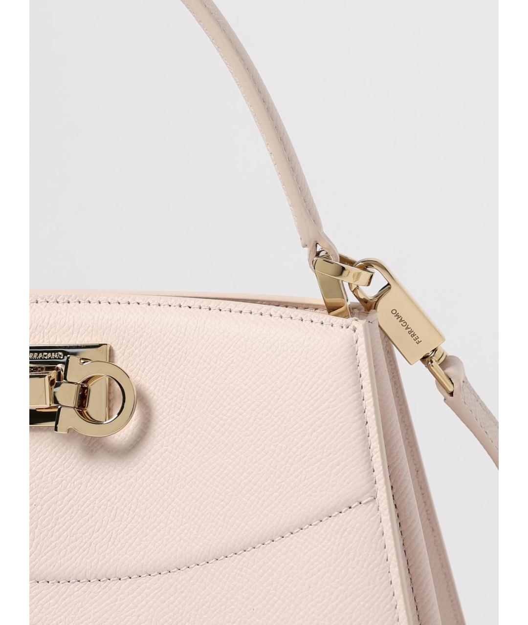 FERRAGAMO Розовая кожаная сумка тоут, фото 4
