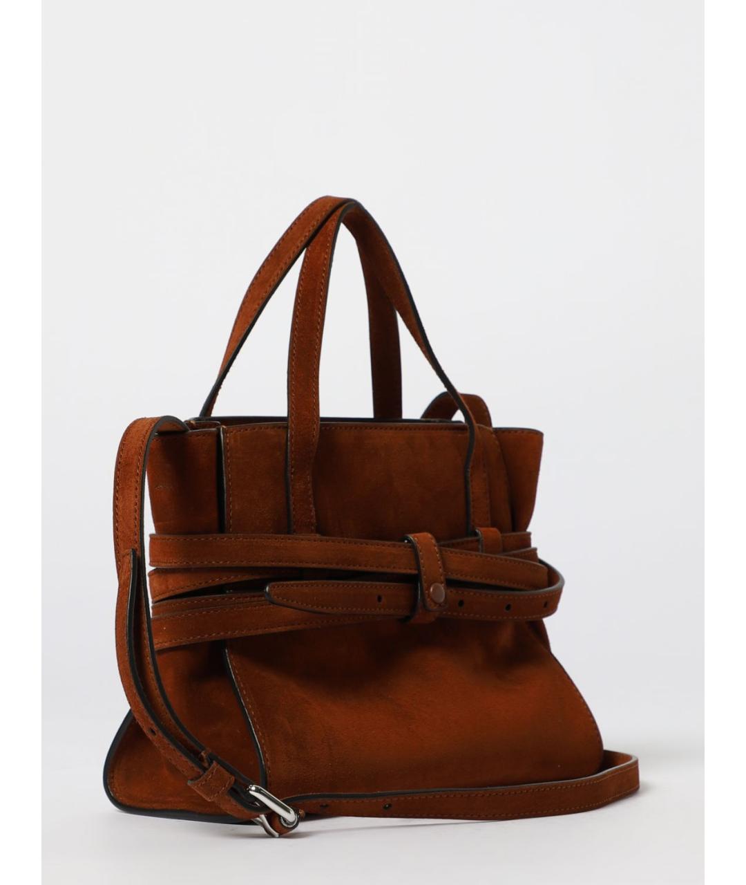 MOSCHINO Коричневая замшевая сумка тоут, фото 3