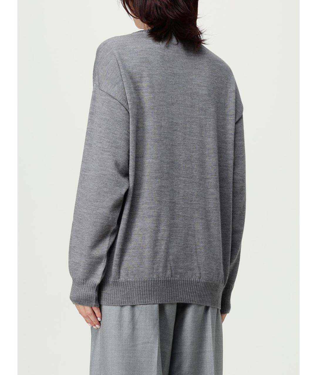 MOSCHINO Серый кашемировый джемпер / свитер, фото 3