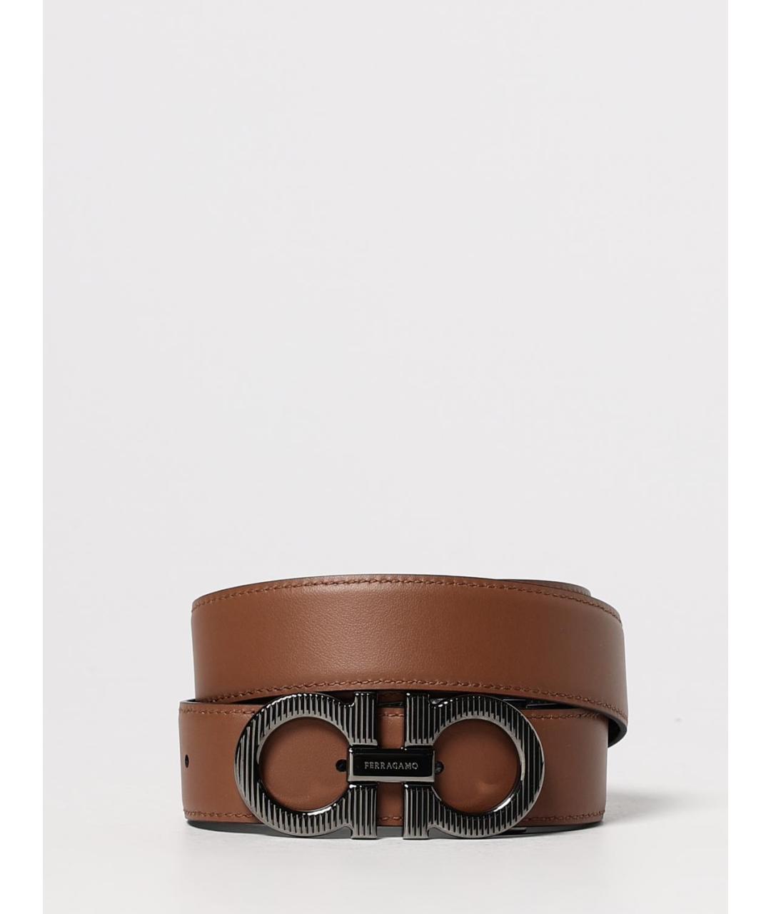 FERRAGAMO Черный кожаный ремень, фото 2