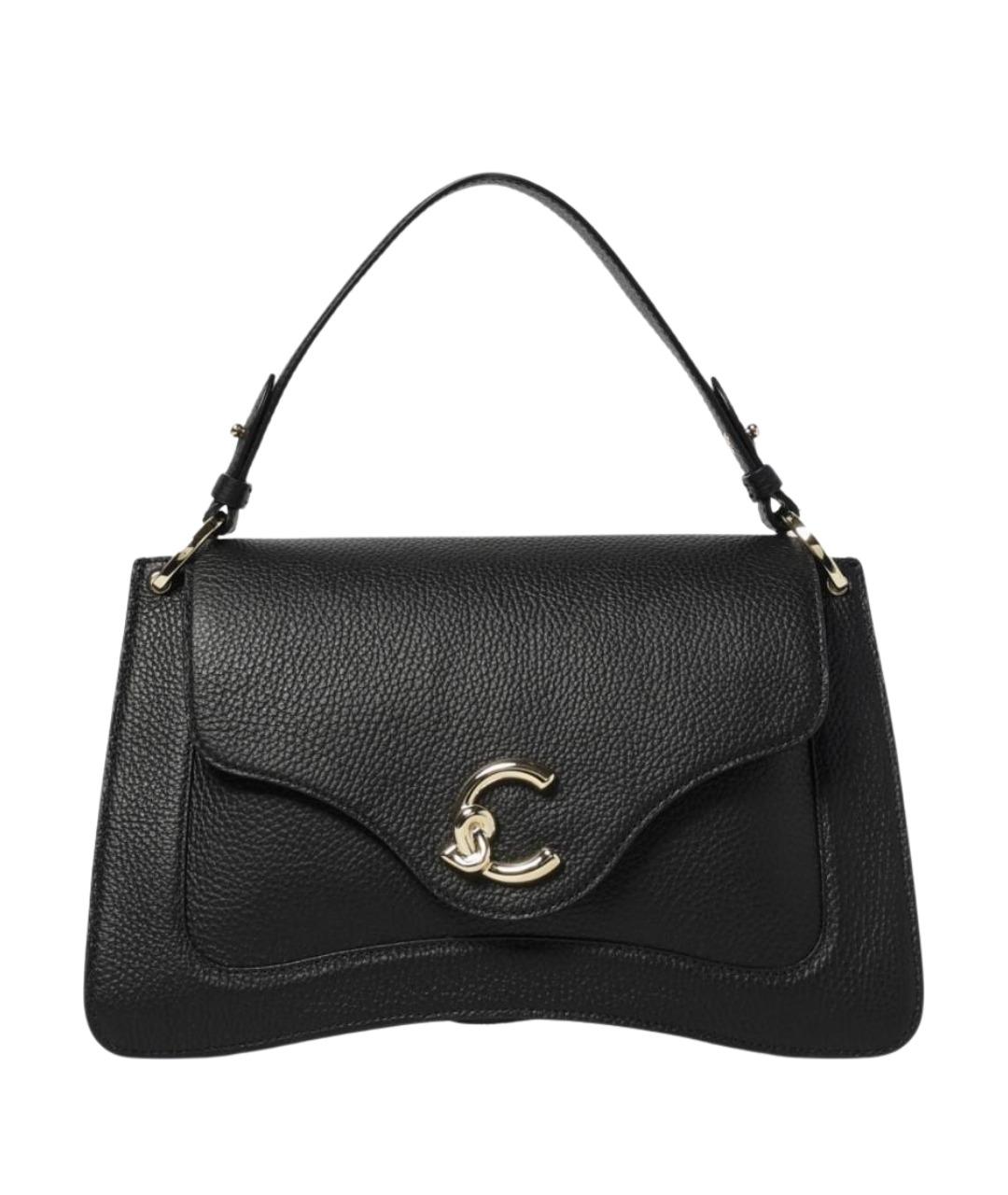 COCCINELLE Черная кожаная сумка с короткими ручками, фото 1