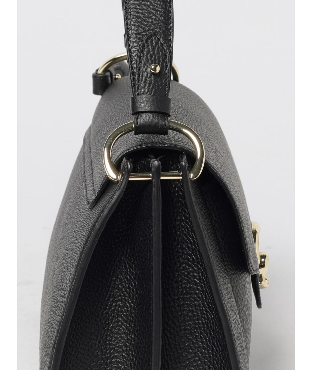 COCCINELLE Черная кожаная сумка с короткими ручками, фото 3