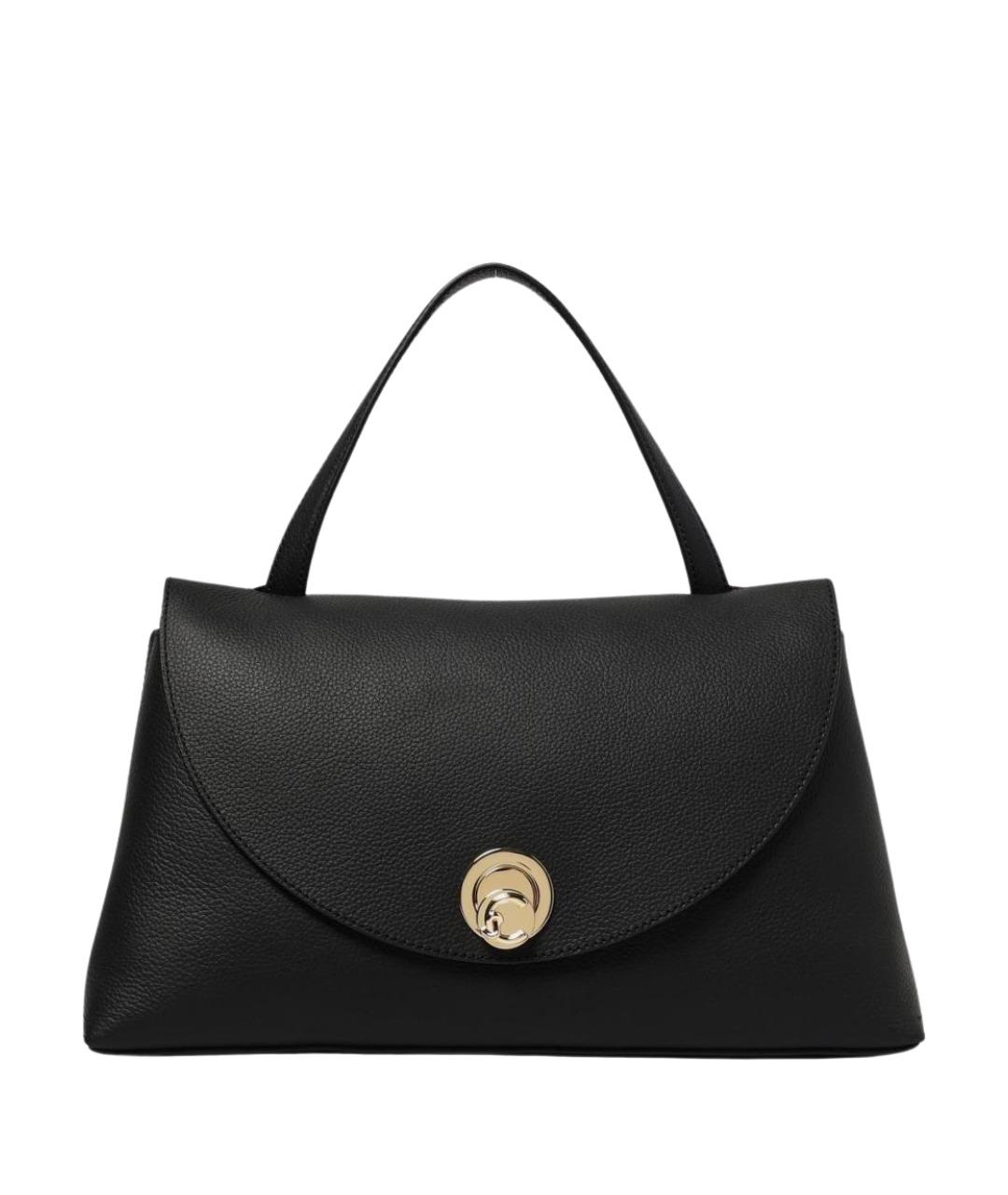 COCCINELLE Черная кожаная сумка с короткими ручками, фото 1