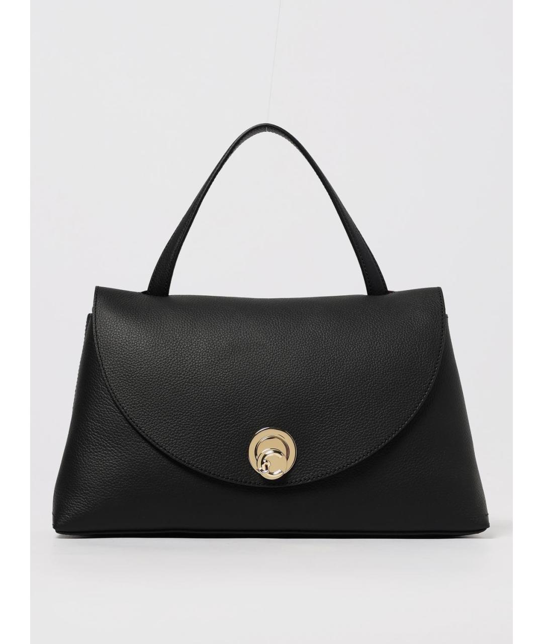 COCCINELLE Черная кожаная сумка с короткими ручками, фото 4