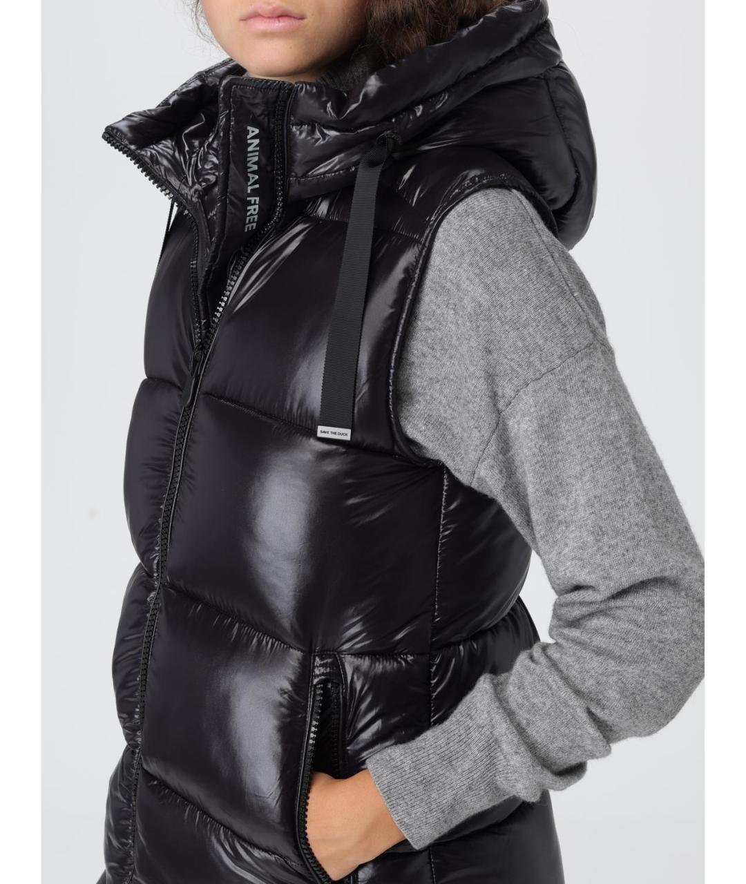 SAVE THE DUCK Черный полиамидовый жилет, фото 4