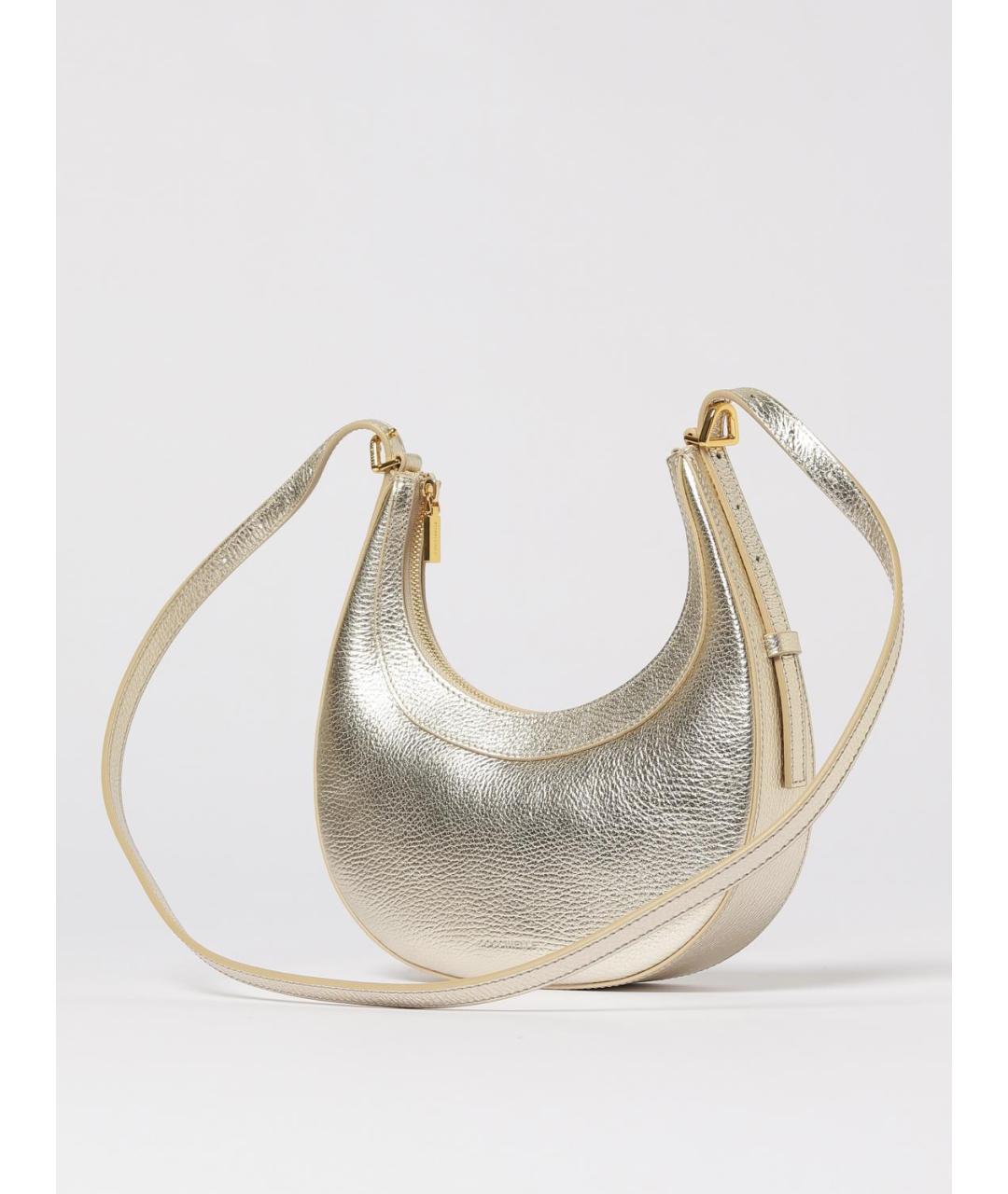 COCCINELLE Золотая кожаная сумка через плечо, фото 3