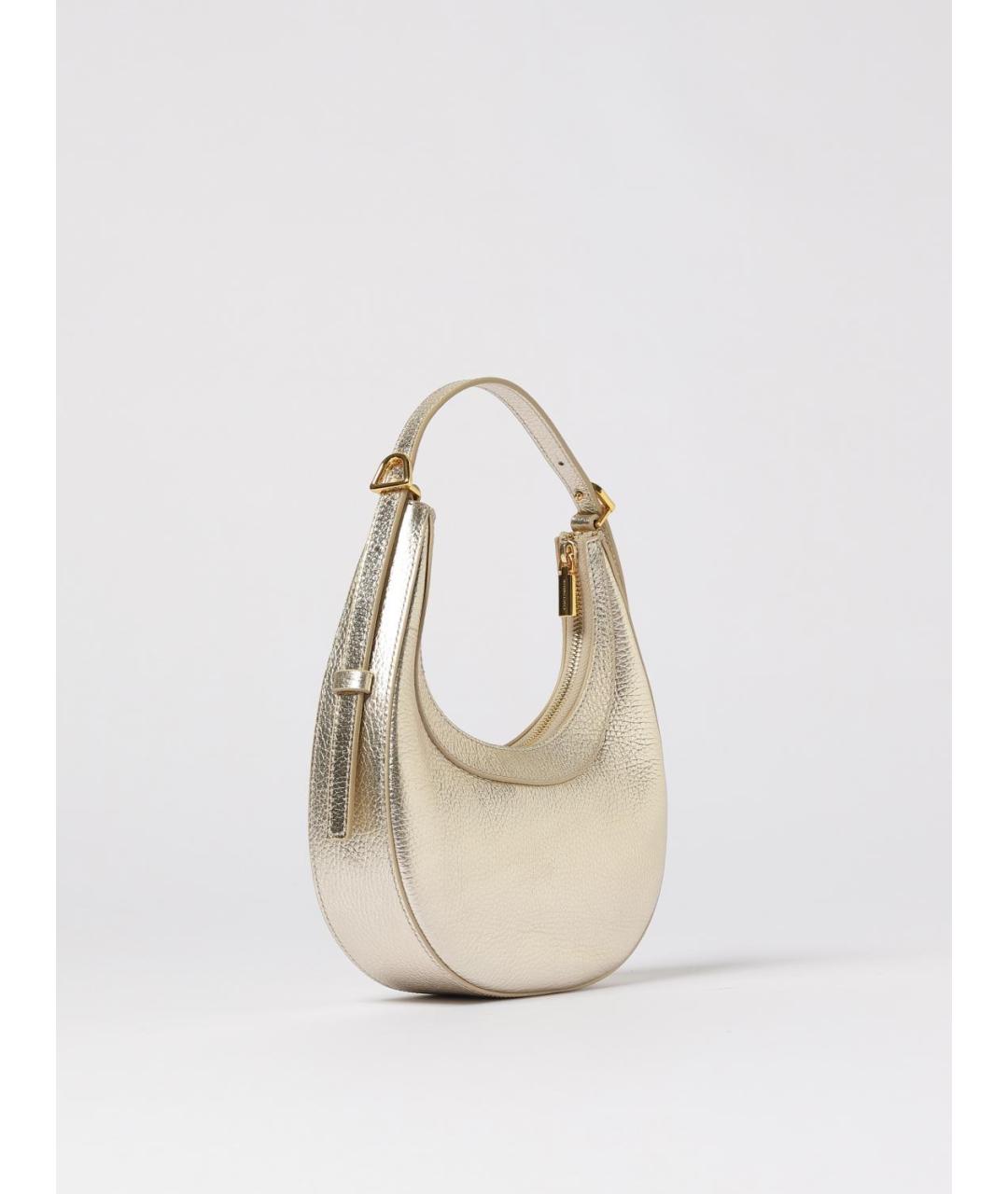 COCCINELLE Золотая кожаная сумка через плечо, фото 2