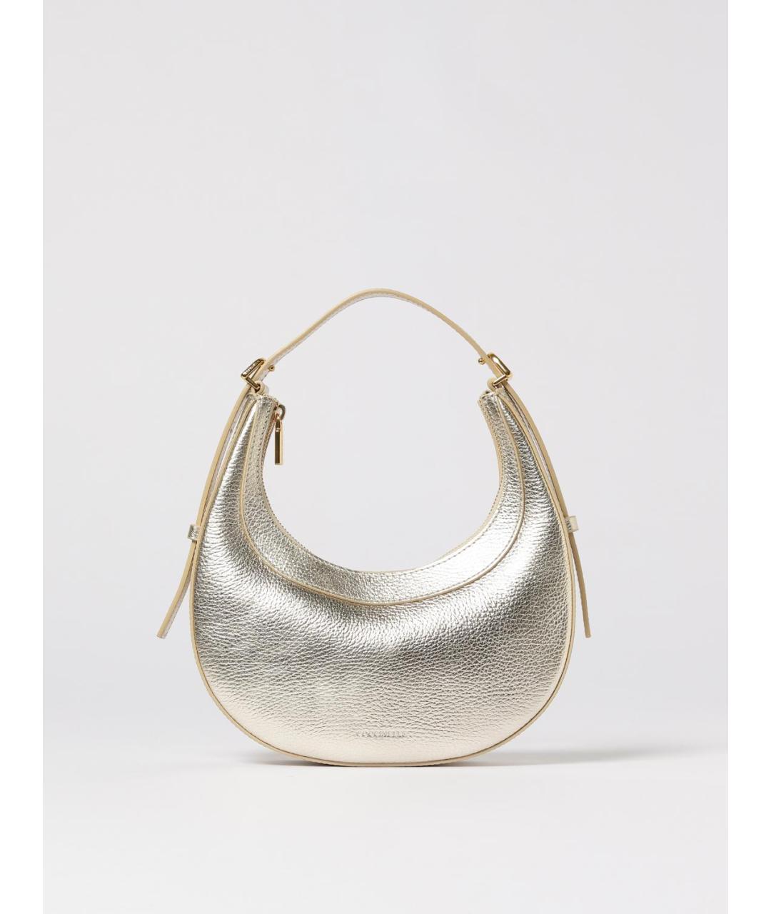 COCCINELLE Золотая кожаная сумка через плечо, фото 5