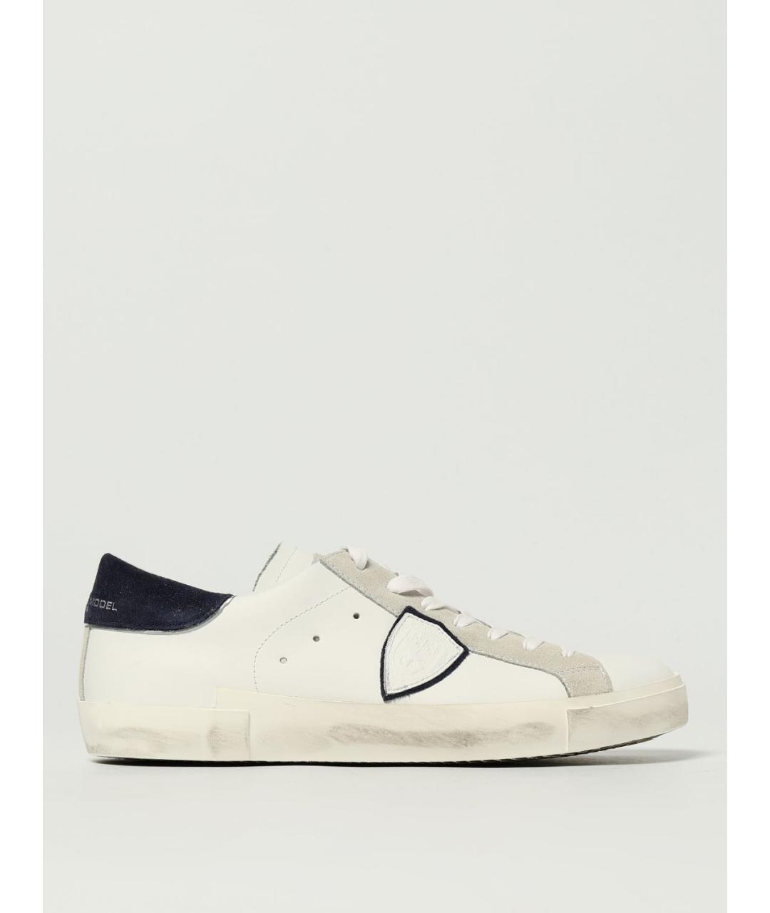 PHILIPPE MODEL Белые низкие кроссовки / кеды, фото 4