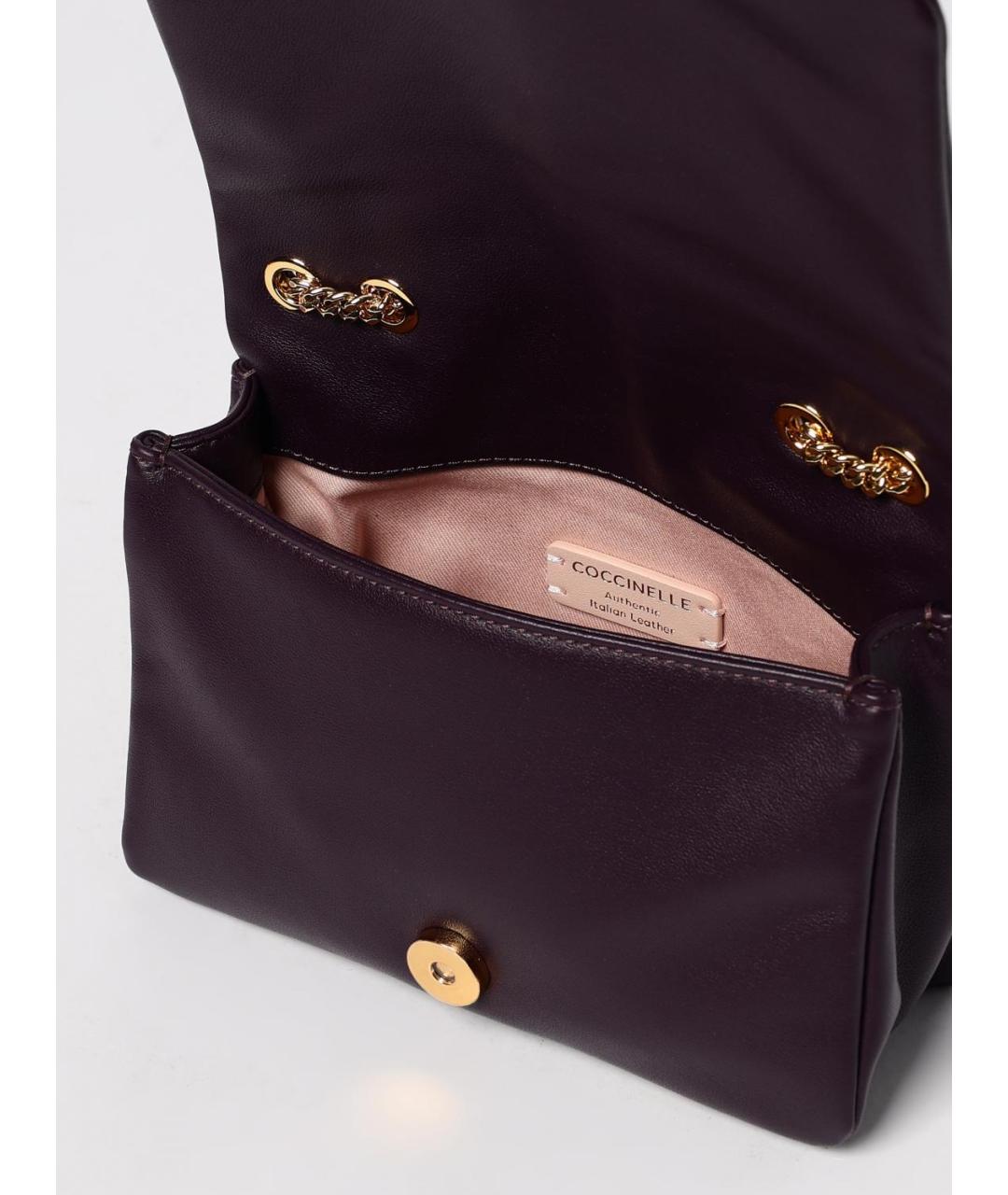 COCCINELLE Фиолетовая кожаная сумка через плечо, фото 3