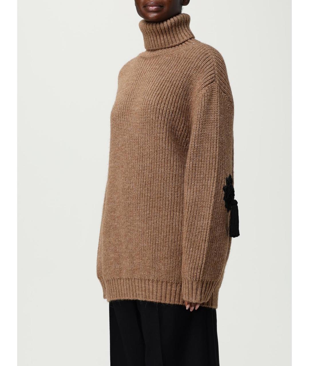 MOSCHINO Коричневый шерстяной джемпер / свитер, фото 5