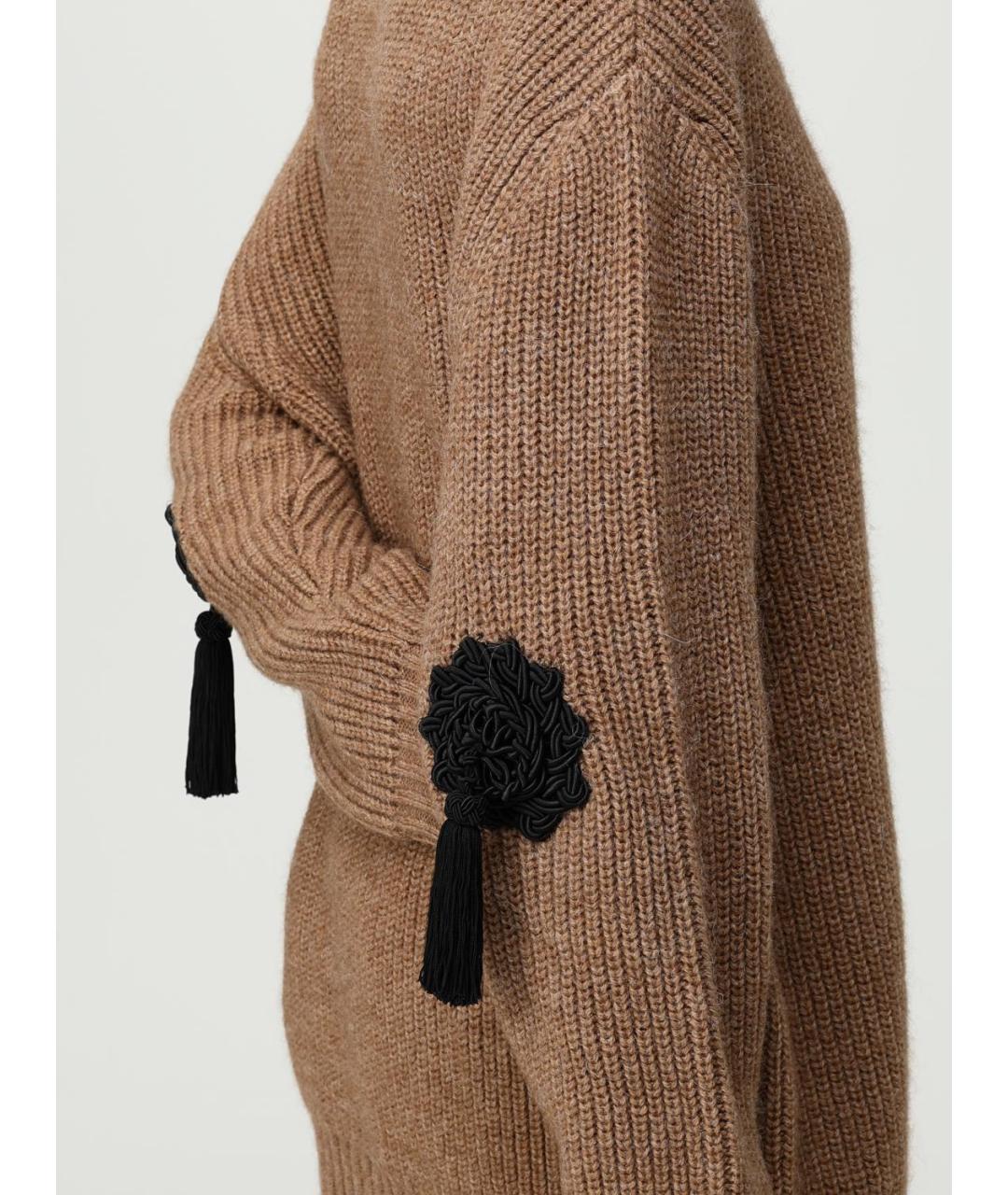 MOSCHINO Коричневый шерстяной джемпер / свитер, фото 6