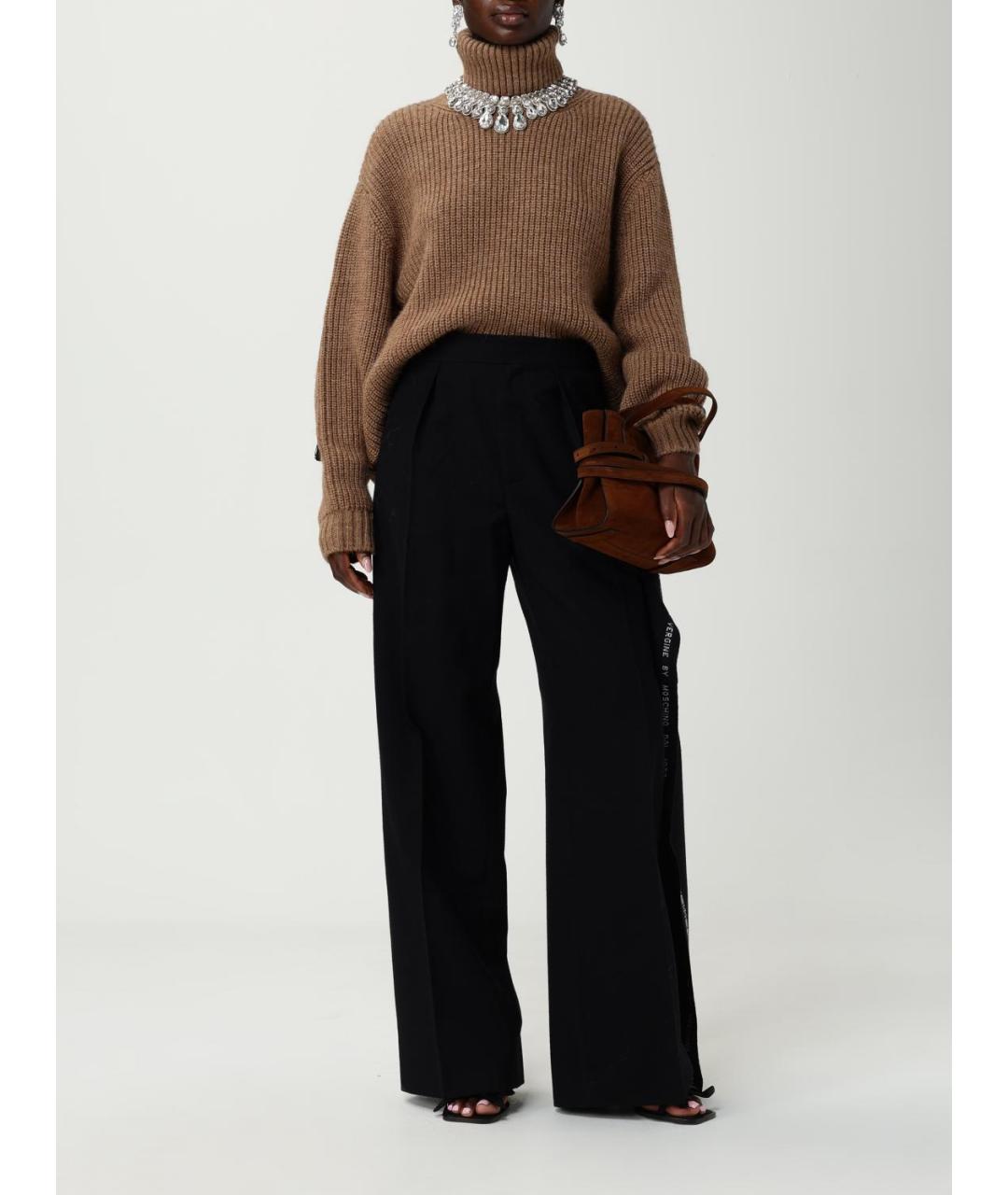 MOSCHINO Коричневый шерстяной джемпер / свитер, фото 3