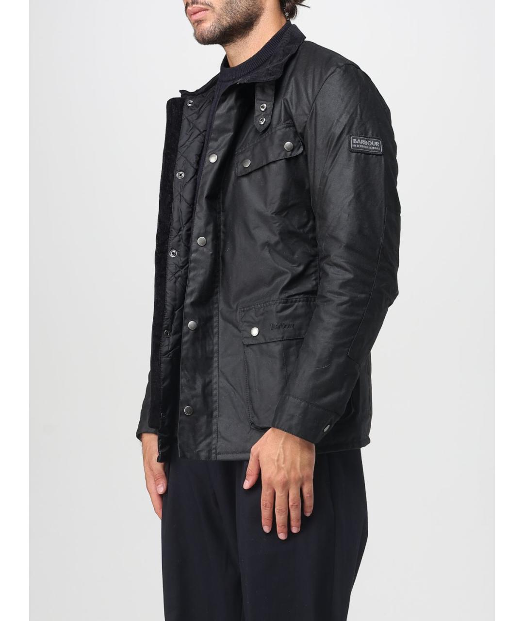 BARBOUR Черная хлопковая куртка, фото 3