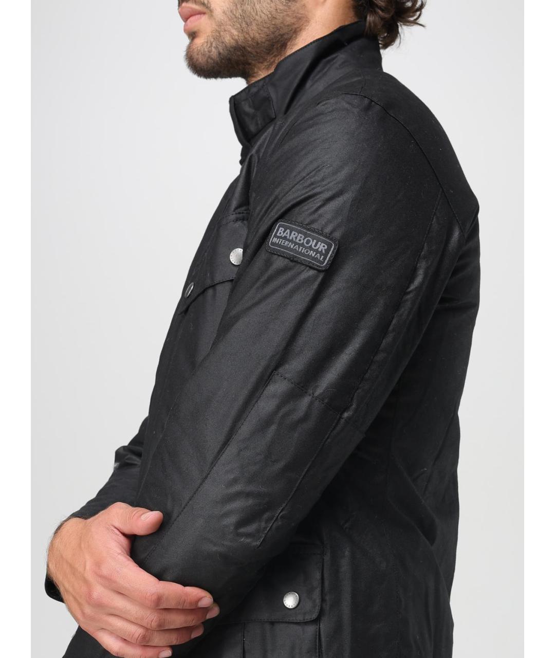 BARBOUR Черная хлопковая куртка, фото 4