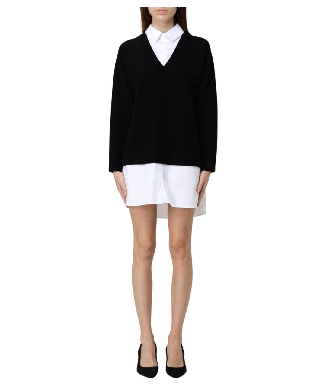 ELISABETTA FRANCHI Черное вискозное повседневное платье, фото 1