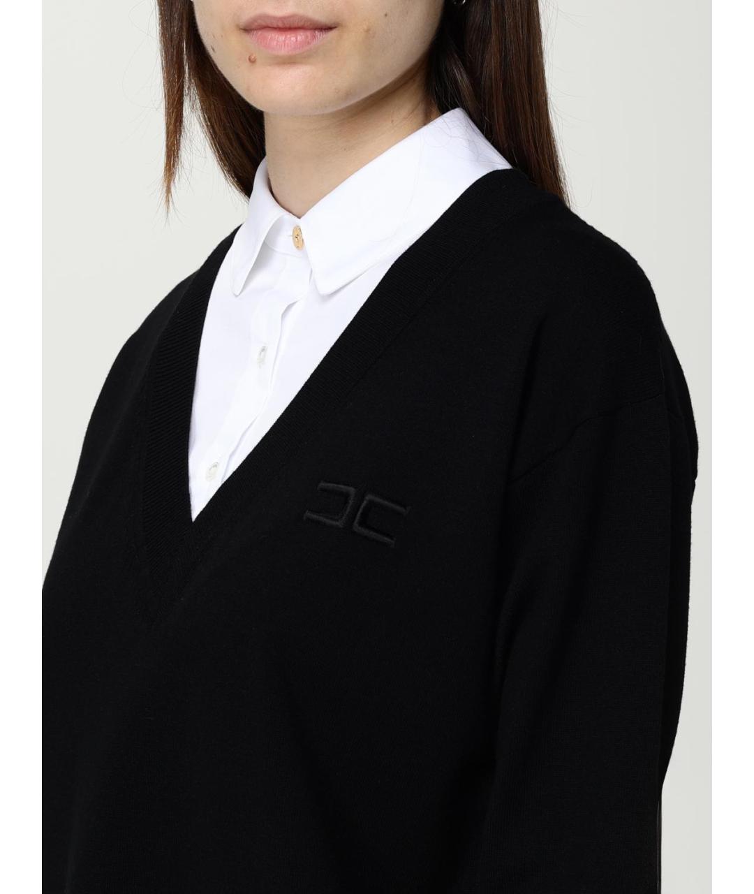 ELISABETTA FRANCHI Черное вискозное повседневное платье, фото 3