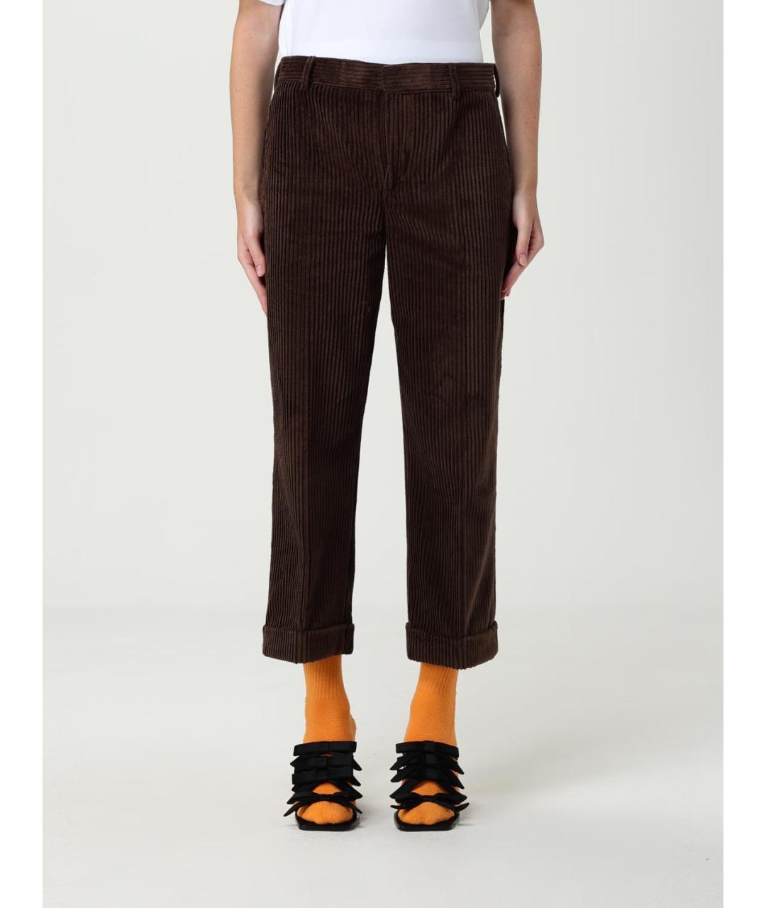 MOSCHINO Коричневые прямые брюки, фото 5
