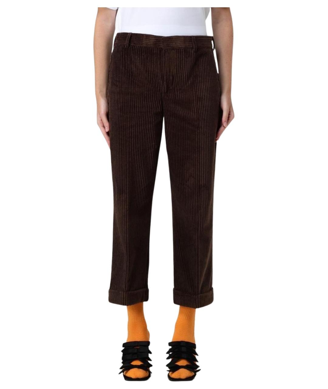 MOSCHINO Коричневые прямые брюки, фото 1