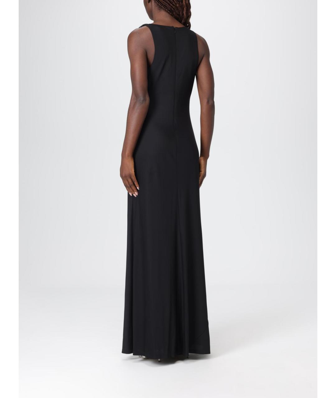 RALPH LAUREN Черное полиэстеровое вечернее платье, фото 2