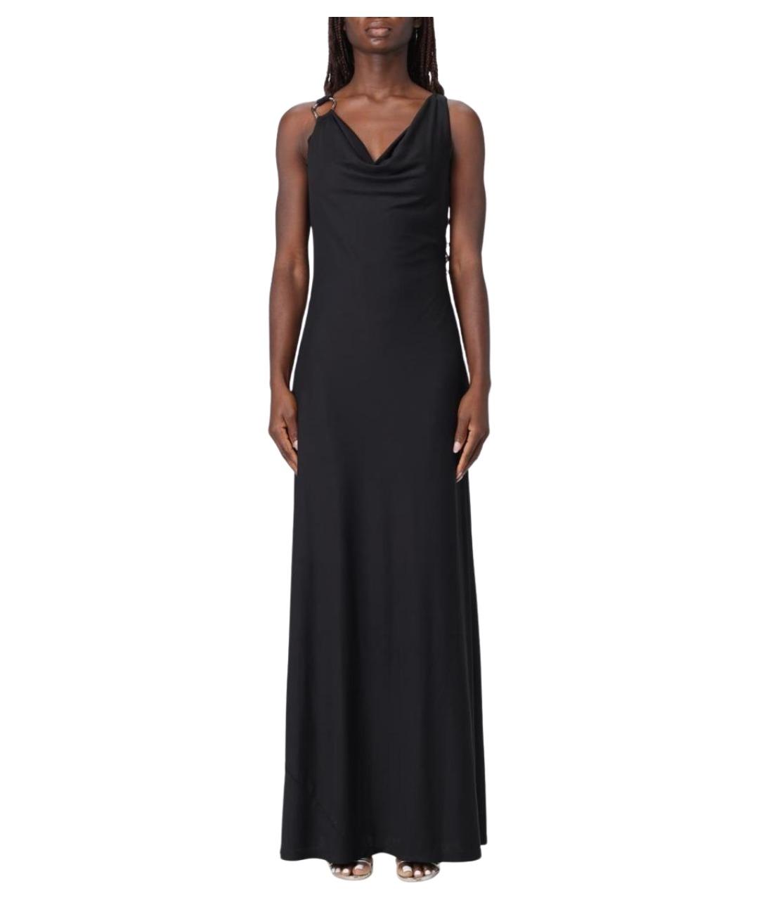 RALPH LAUREN Черное полиэстеровое вечернее платье, фото 1