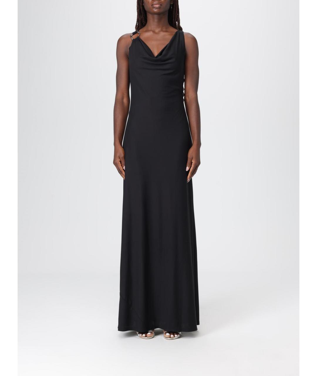 RALPH LAUREN Черное полиэстеровое вечернее платье, фото 4