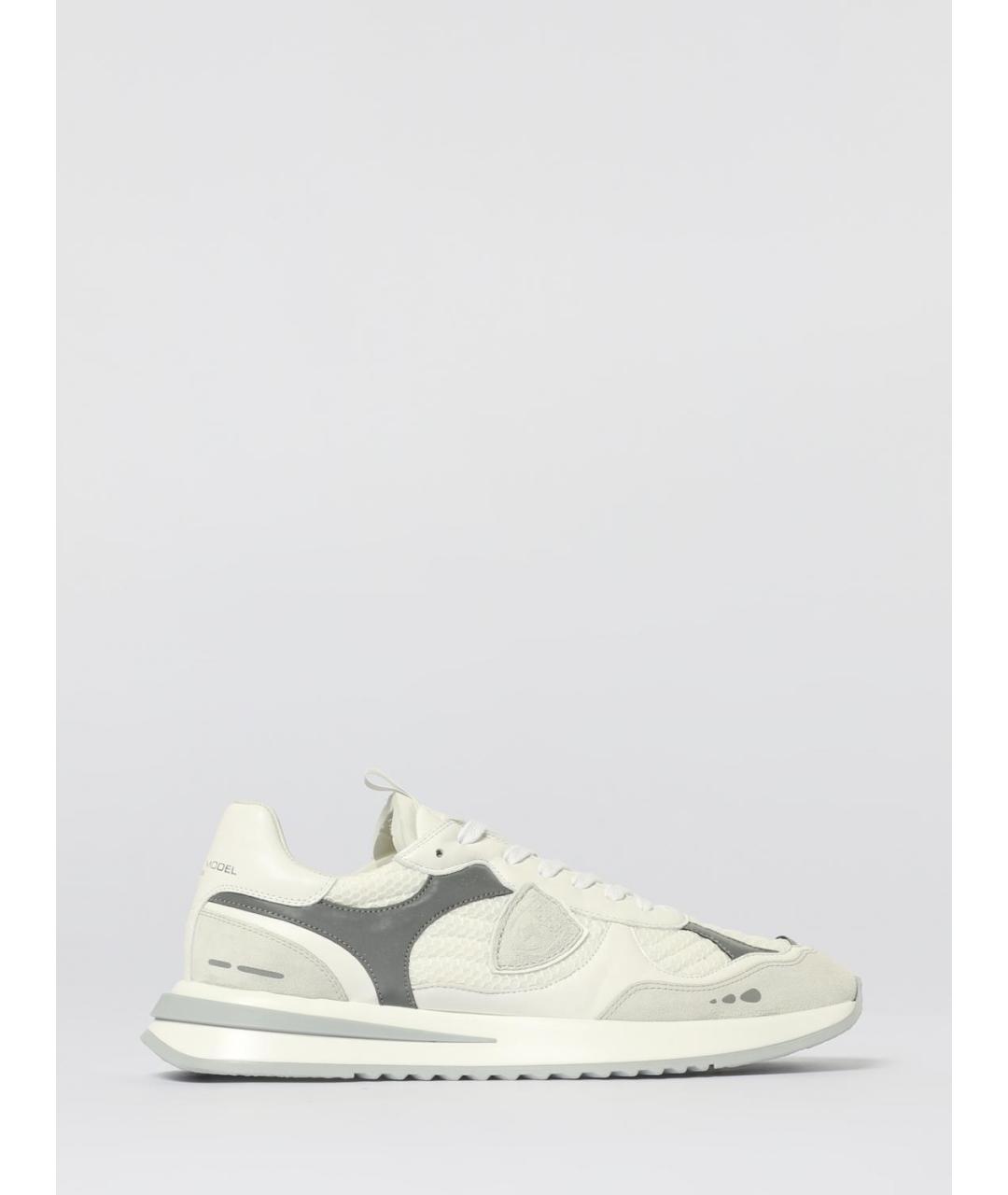 PHILIPPE MODEL Белые кожаные низкие кроссовки / кеды, фото 4