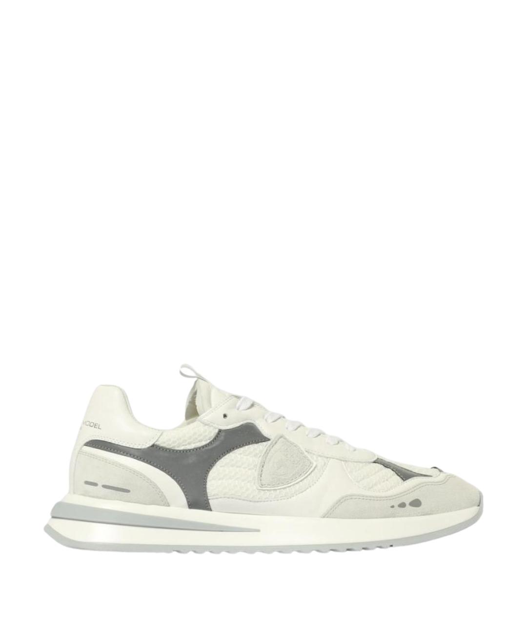 PHILIPPE MODEL Белые кожаные низкие кроссовки / кеды, фото 1