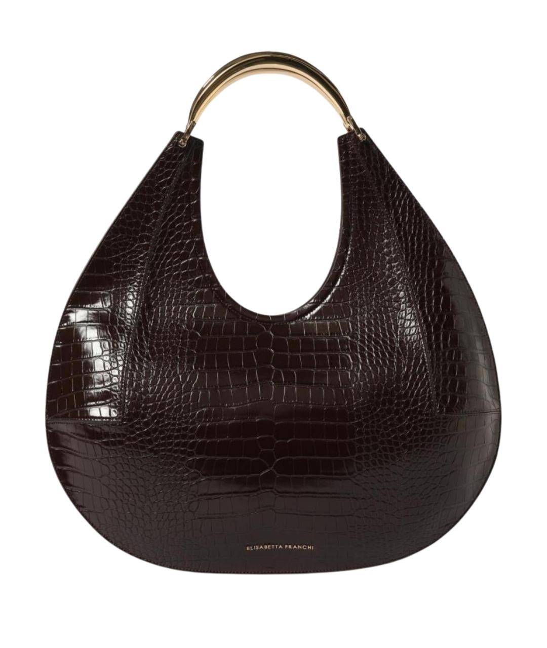 ELISABETTA FRANCHI Коричневая сумка через плечо из искусственной кожи, фото 1