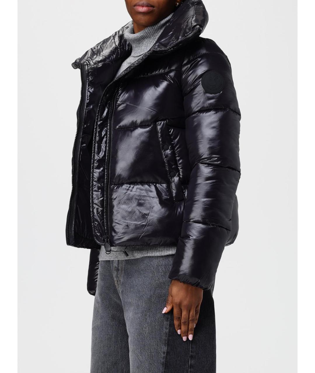 SAVE THE DUCK Черный полиамидовый пуховик, фото 4