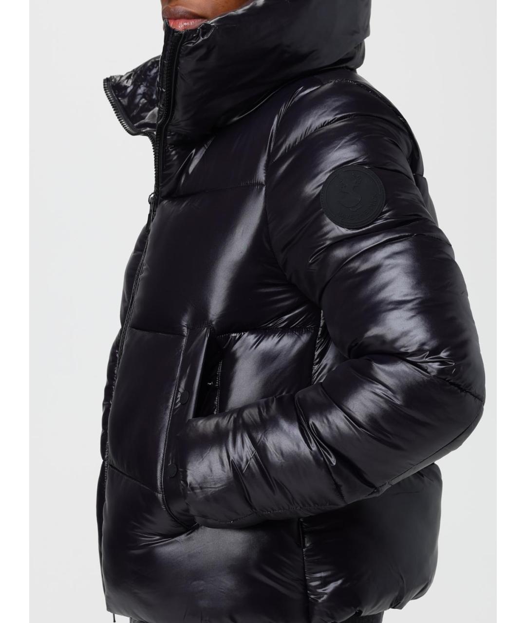 SAVE THE DUCK Черный полиамидовый пуховик, фото 5