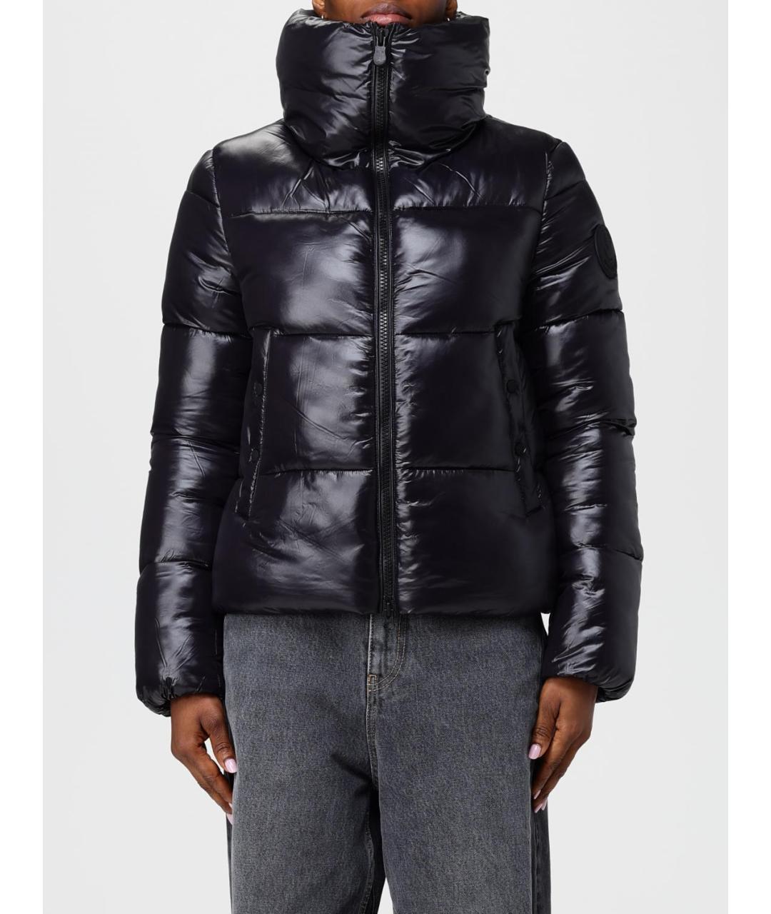 SAVE THE DUCK Черный полиамидовый пуховик, фото 2