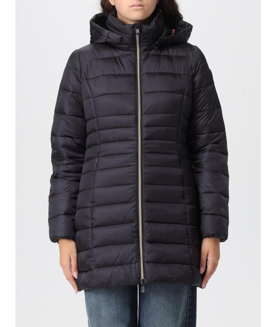 SAVE THE DUCK Черный полиамидовый пуховик, фото 2