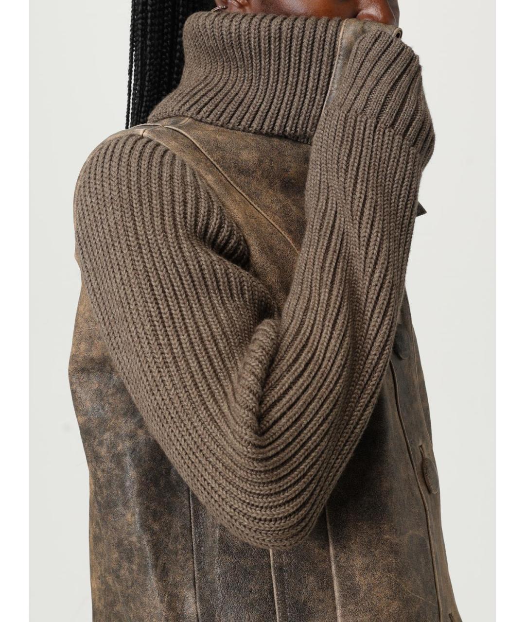 ANTONIO MARRAS Коричневая кожаная куртка, фото 5