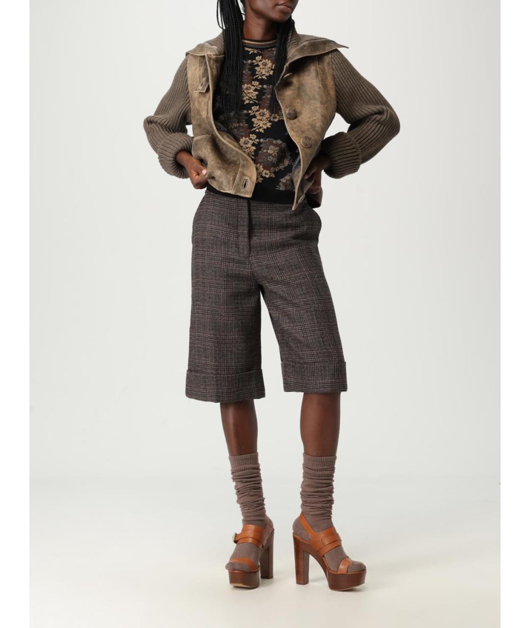 ANTONIO MARRAS Коричневая кожаная куртка, фото 2