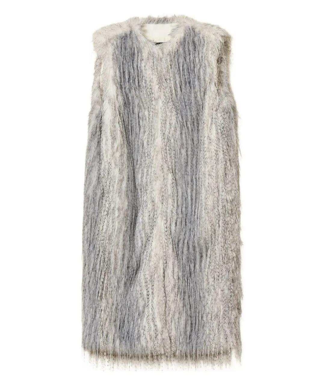 TWIN-SET Серебрянный полиэстеровый жилет, фото 1