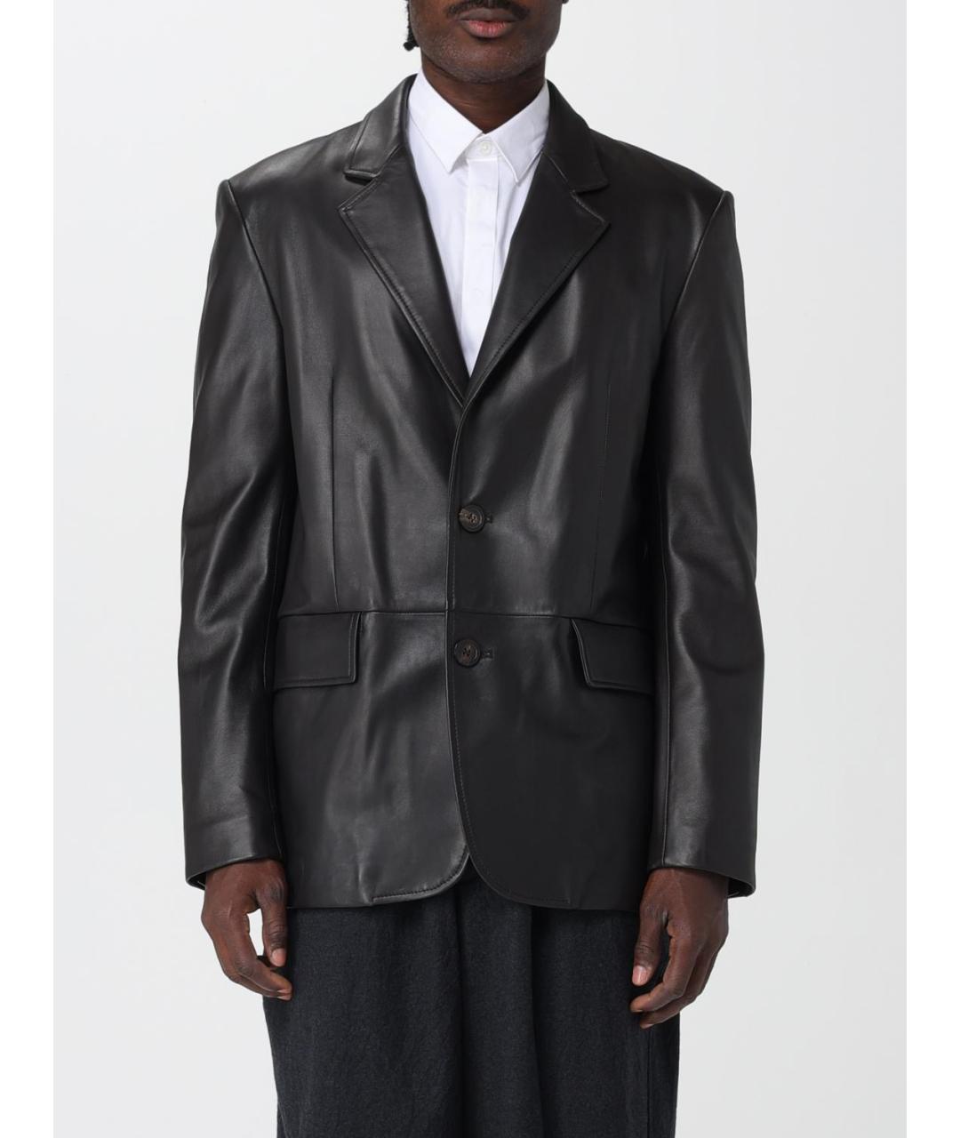 EMPORIO ARMANI Коричневый кожаный пиджак, фото 5