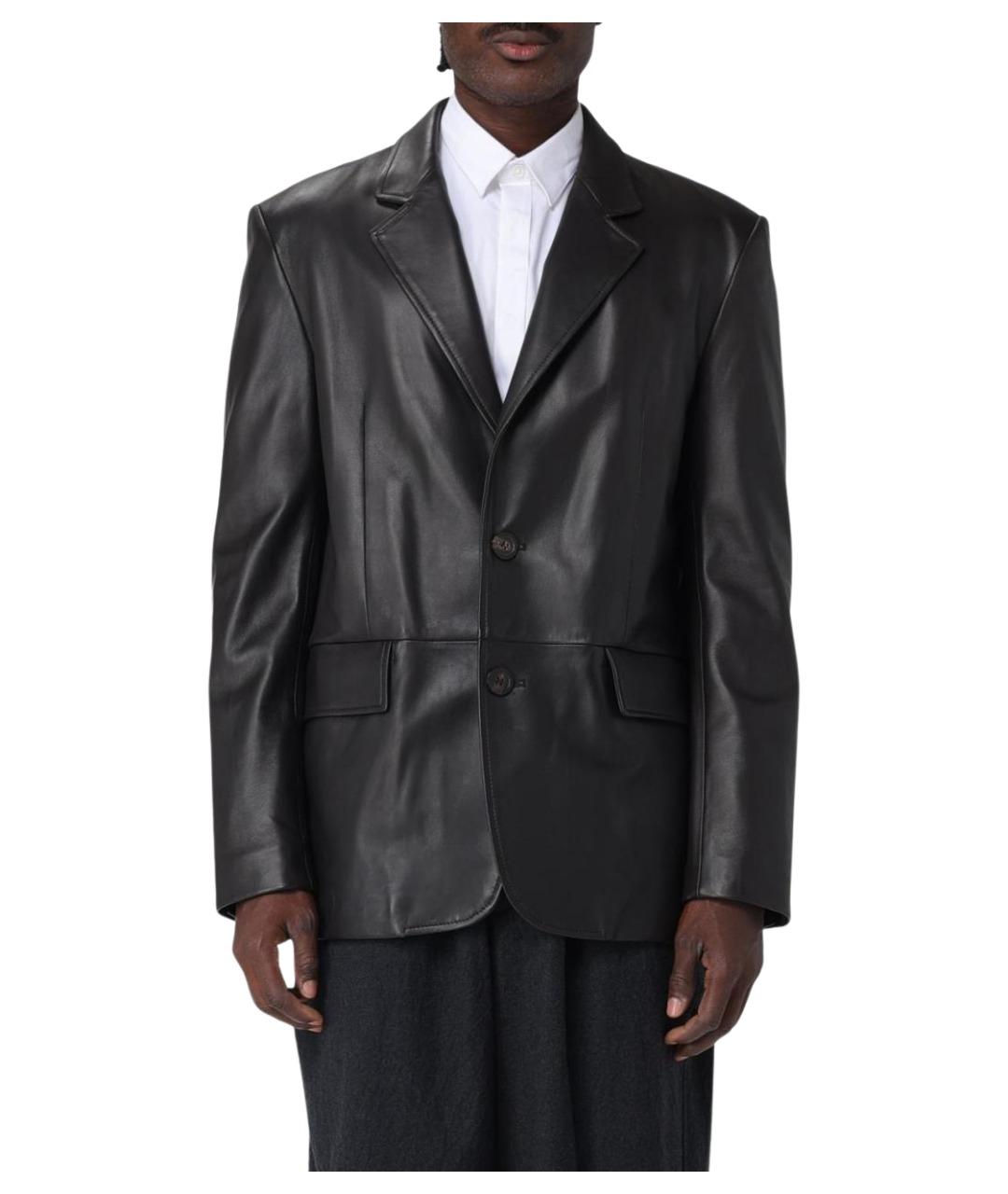 EMPORIO ARMANI Коричневый кожаный пиджак, фото 1