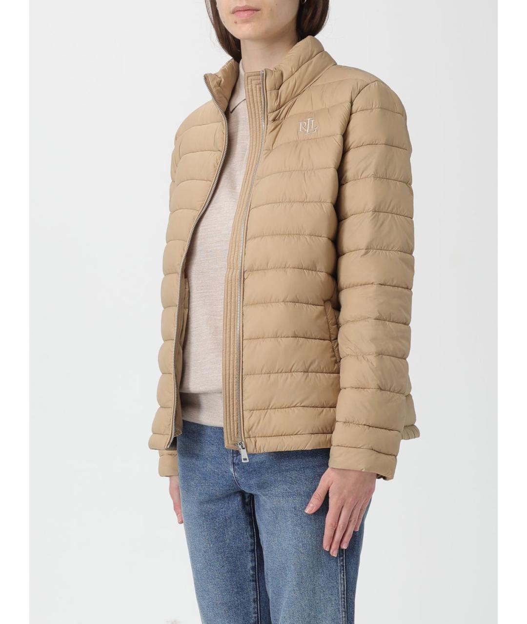 RALPH LAUREN Бежевая полиамидовая куртка, фото 4